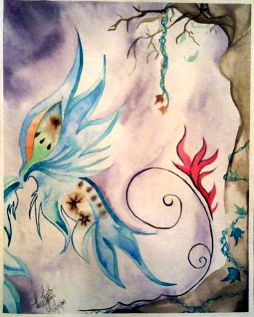 Water Color. A tree in the shape of a woman and butterfly wings. GIFTED.
ORIGINAL