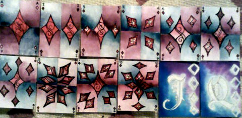 Water Color. An attempt to make a deck of cards. ORIGINAL