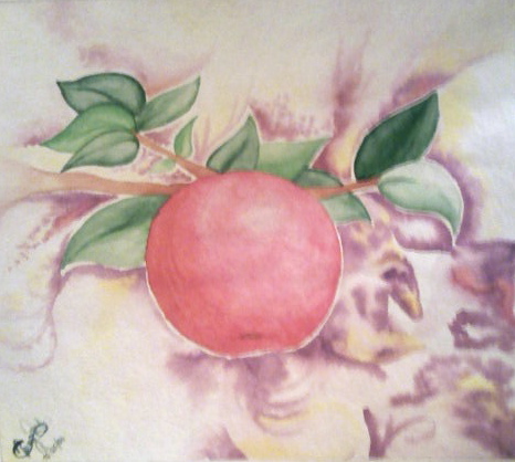 Water Color. Practicing volume. Apple. COPIED