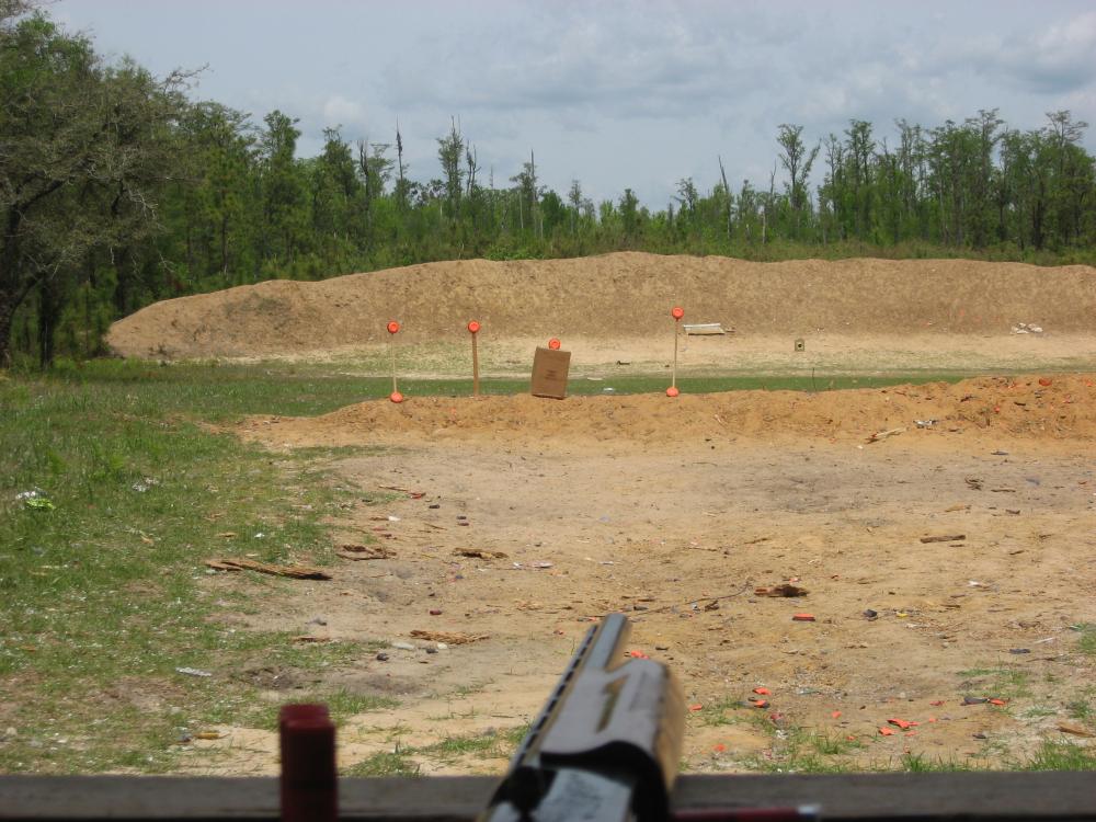 well the rules said no "skeet shooting" or get a big fine... no rule about shooting clay targets.... hahaha